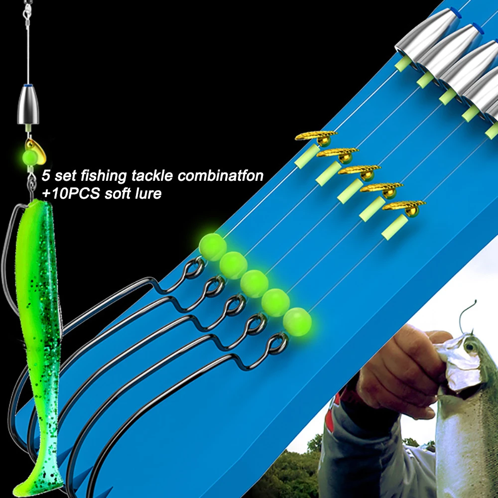 Fishing Accessories Kit Set Jig Head Hooks Soft Bait Jig Heads Set