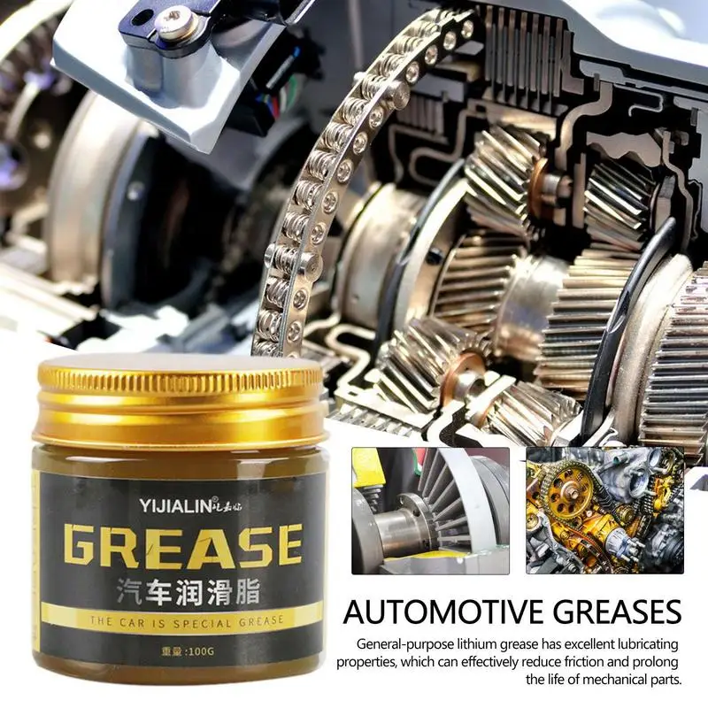 

100g Car Grease Waterproof High Temp Lubricant Automobile Hub Bearings Metal Surfaces Wheel Bearing Grease Cars Accessories