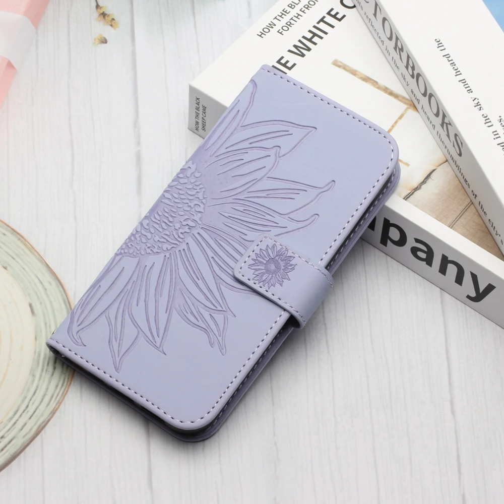 thumbnail image 1 of Funda para iPhone 14, funda tipo billetera con tapa para iPhone 16, 15, 14, 13, 12, 11 Pro Max, X, 6, 7, 8 Plus, funda trasera de cuero con diseño de girasol para mujer, 1 of 5