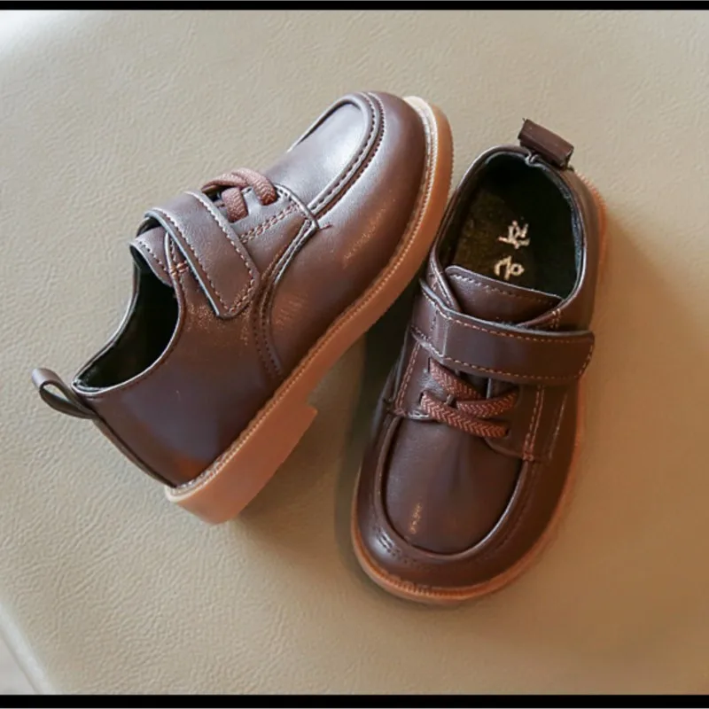 

CUZULLAA Children Leather Shoes for Boys Soft Sole Casual Shoes 1-6 Years Girls Princess Dress Shoes Kids Single Shoes 21-30