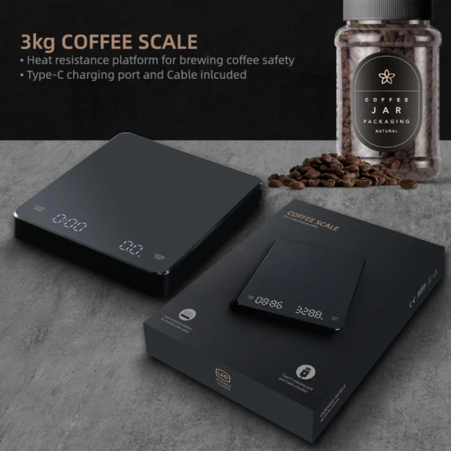 TIMEMORE B22 Black Mirror BASIC Electronic Scale Pour Over Espresso Coffee  Scale Smart Scale Automatic Timing Kitchen Scales 2kg - AliExpress