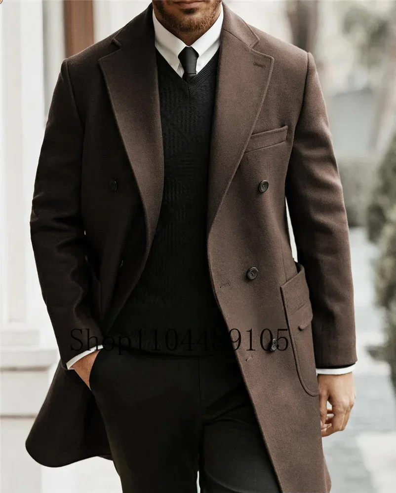 Men's Slim Fit Jacket Long Trench Coat Ideal for Business Meetings all Kinds of Formal Occasions Coat Customization