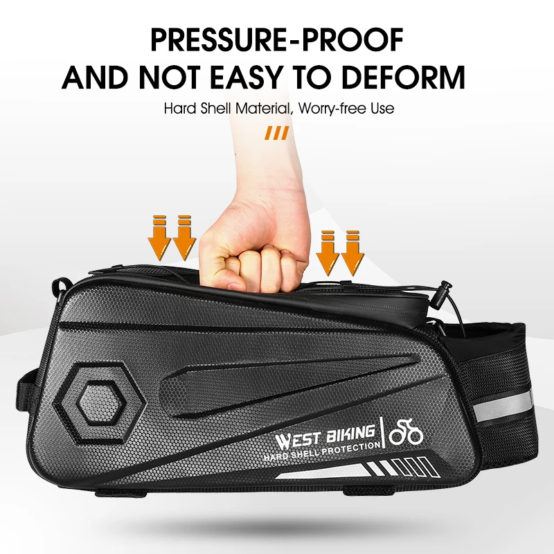 Waterproof Multifunctional Hard Shell Bicycle Trunk Bag