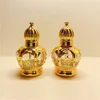 15ml Essential Oil Roller Bottle Gold Crown Shape Perfume Bottling Portable Travel Electroplated Carve Glass Luxury Empty Bottle 1