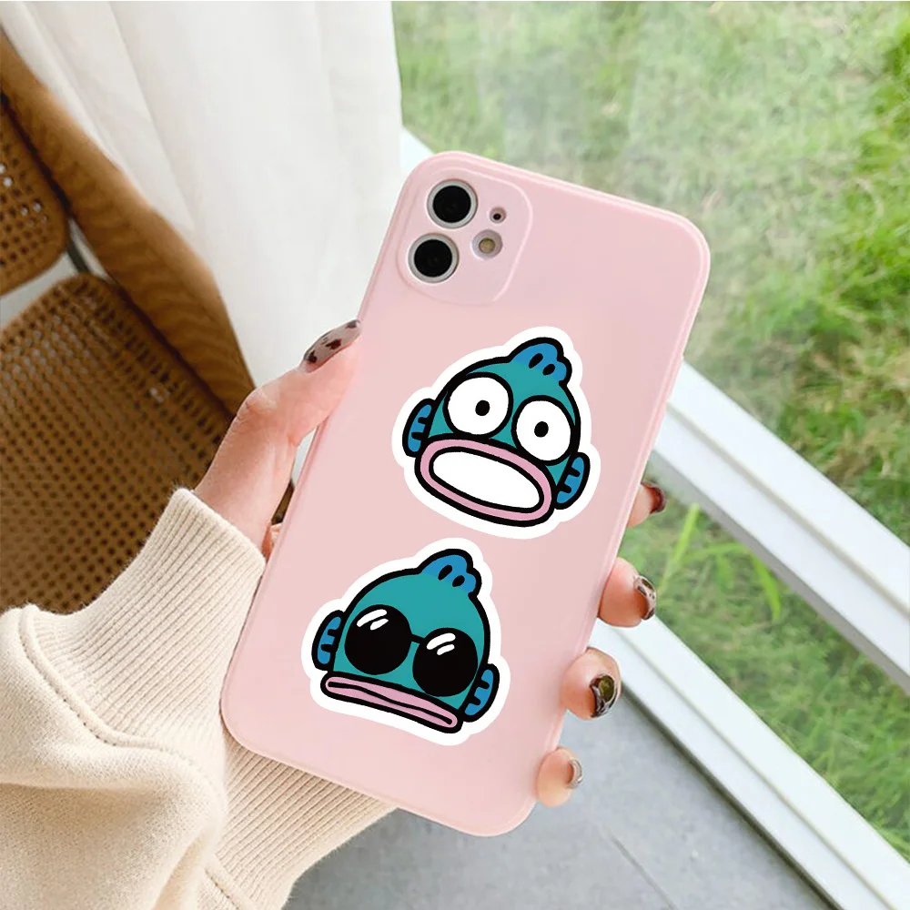 10/30/60pcs Ugly Fish Hanton Cartoon Stickers Waterproof Sanrio Decal Diary Scrapbooking Fridge Guitar Phone Sticker for Kids