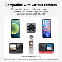 TELESIN 360° Rotation Magnetic Backpack Clip Clamp Mount for GoPro Hero 13 12 11 10 9 8 7 Insta360 DJI Action Camera Accessories 5