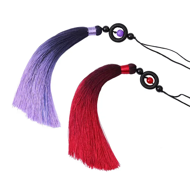 Tassel Fringe Tassel Trim Mini Tassels Bookmark Tassels Silky Floss Tassels Leather Tassels Fluorescent Tassels Tassel Accessories Tassel Decoration 1PC Transfer Bead Gradient Tassel Silky Handmade Tassels with Loop for DIY Crafts Bookmark Tassel Jewelry Making Accessories