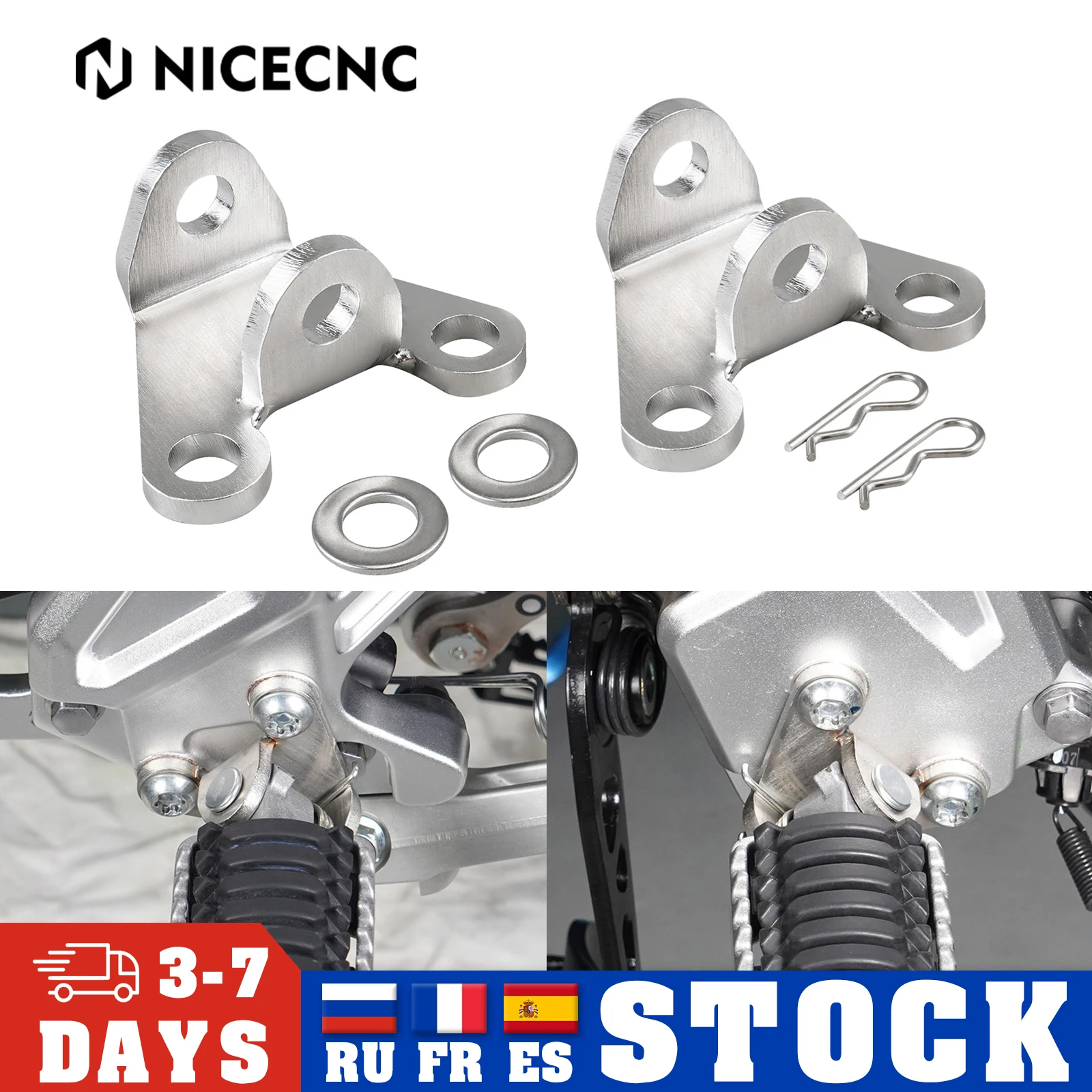 Per Yamaha Tenere 700 Xtz700 2019-2024 20Mm Pedana Ribassata Staffa Poggiapiedi Tenere 700 World Raid T700 Tenere 700 Rally Edition