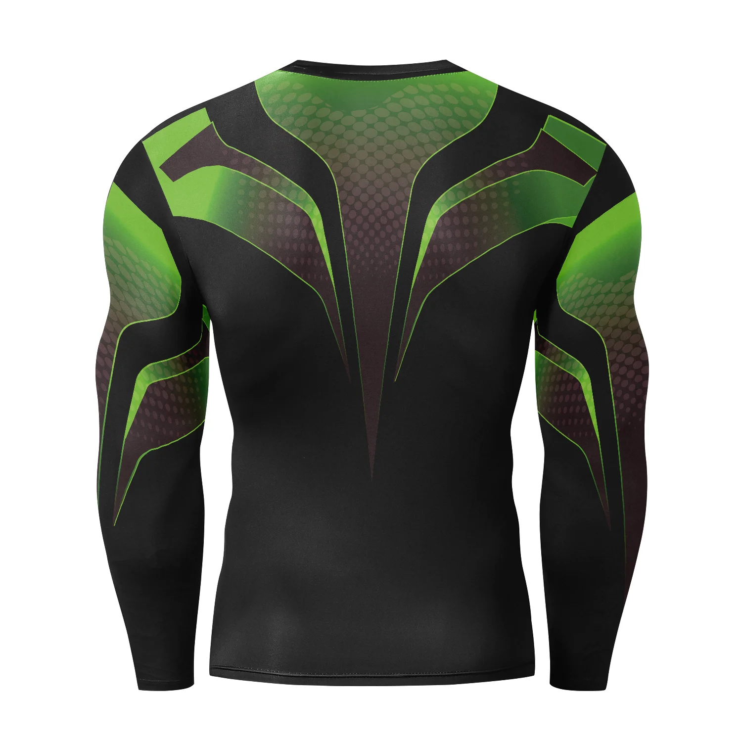 Herren-Lauf-T-Shirt, schnell trocknend, atmungsaktiv, eng, lange Ärmel, geeignet für Jiu-Jitsu, Fitnessstudio, Outdoor-Joggen – Detail 8