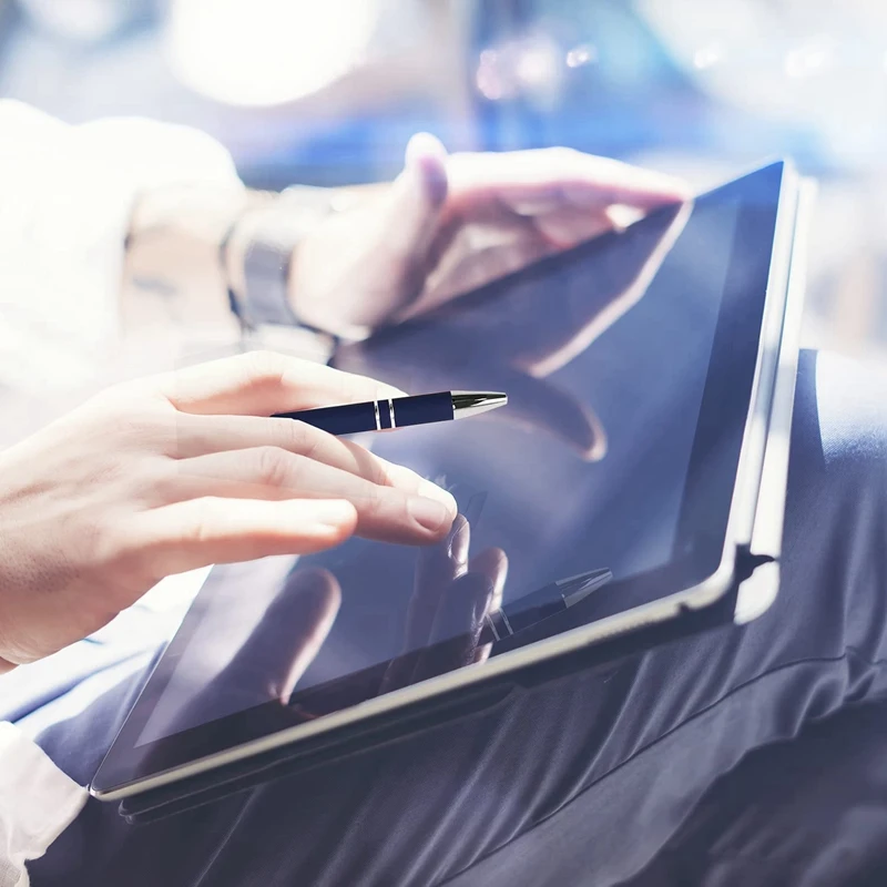 볼펜 스타일러스 펜, 금속 펜, 귀여운 블랙 잉크 포인트 벌크, 쓰기 펜, 사무실 학교 용품, 18 개