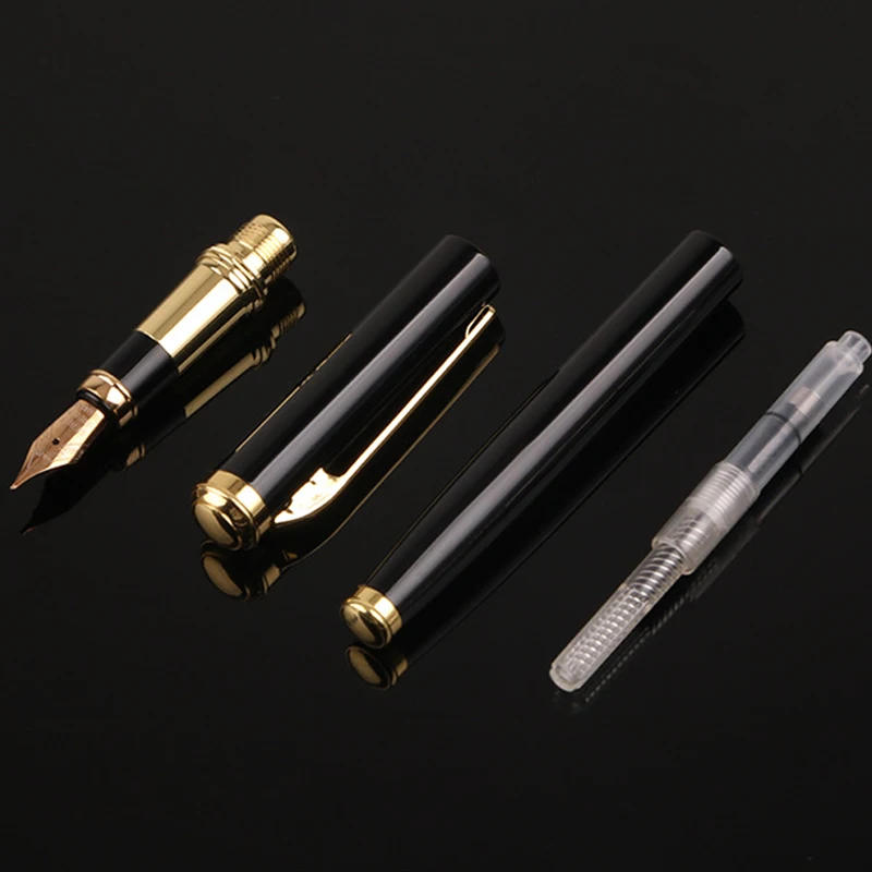 Fountain pen metal pen calligraphy pen pen set 1 Pen + 10 Ink Sacs with free custom logo for student business school office