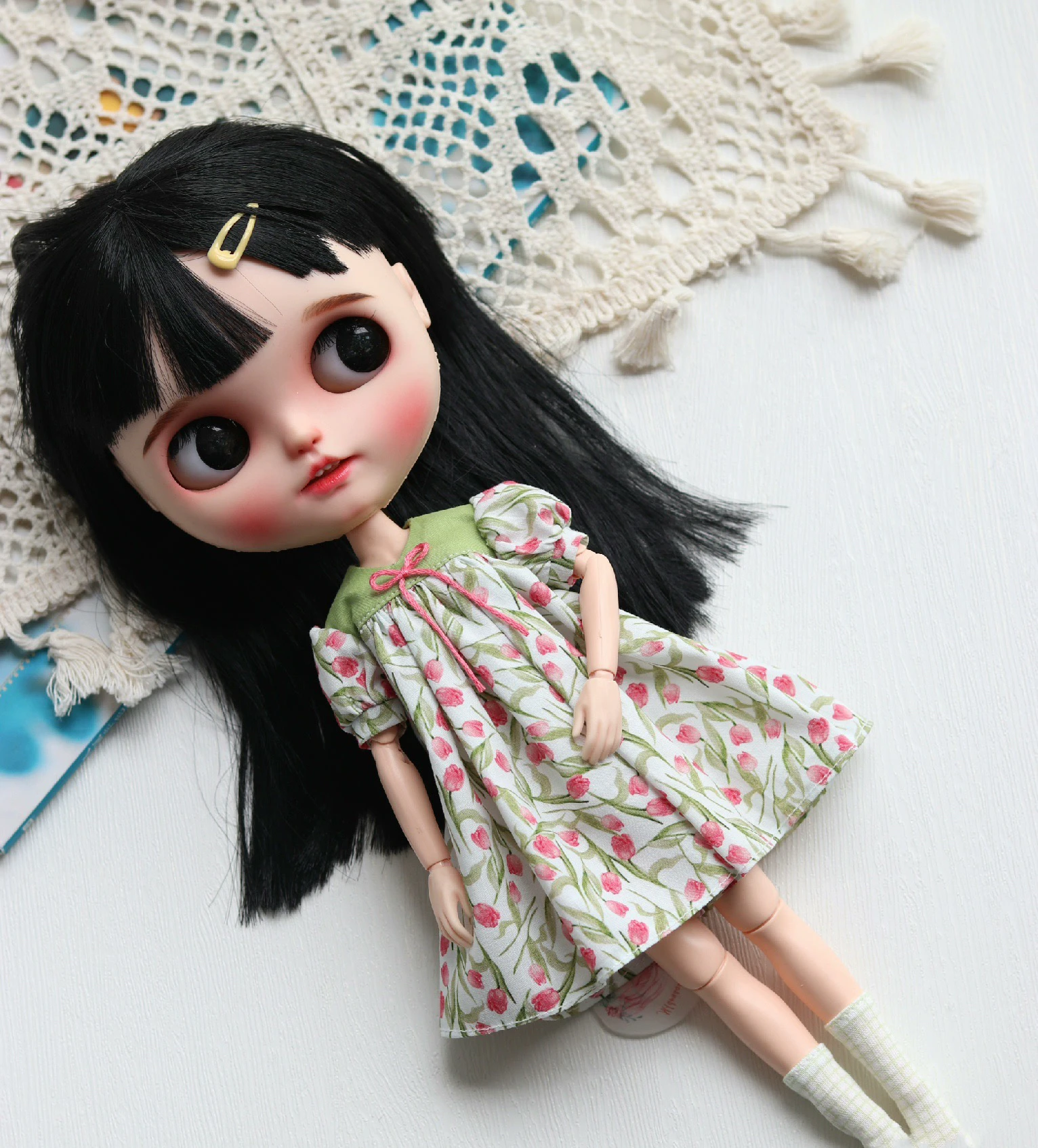 

Dula Doll Clothes Dress tulip skirt Blythe Qbaby ob24 ob22 Azone Licca ICY JerryB 1/6 Bjd Doll Accessories