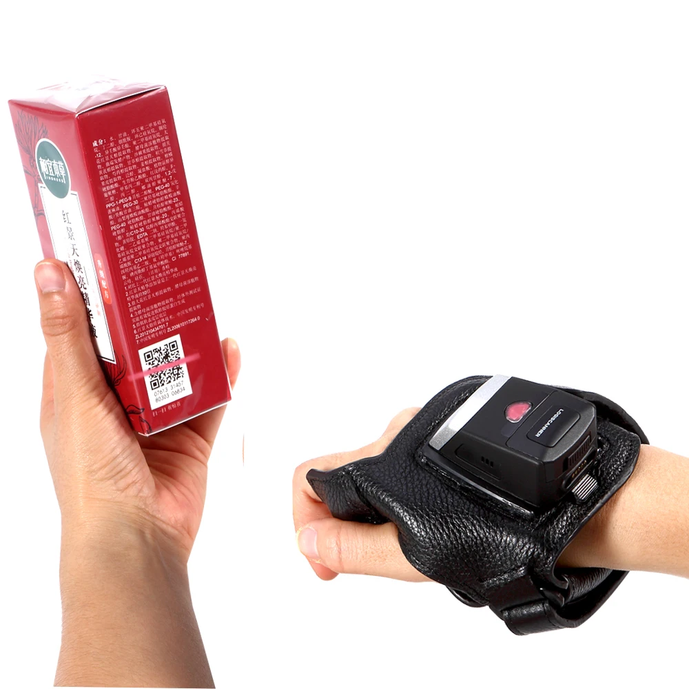 터치 스캐닝 NFC 기능이 있는 웨어러블 스캐너 리더, 창고 물류용 다국어 지지대, PS02 2D