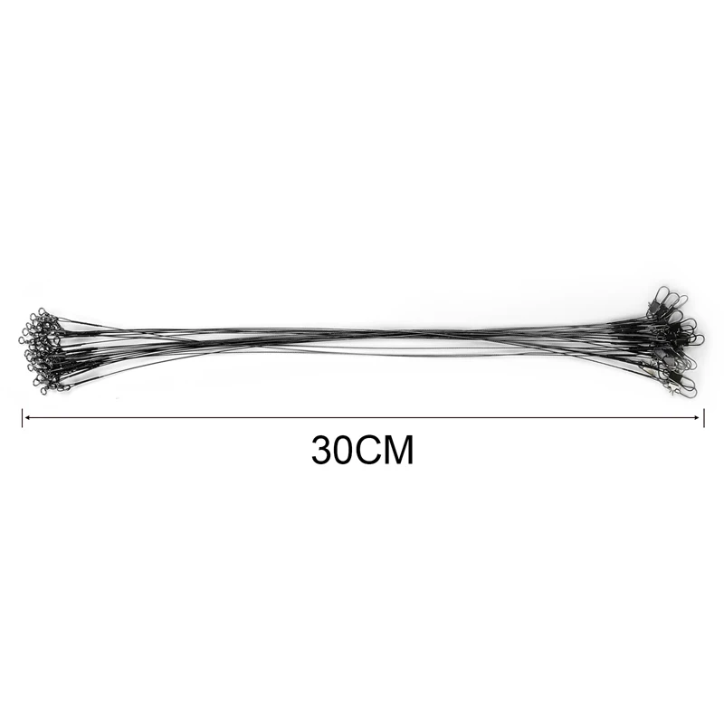 20 Stück Anti-Biss Stahl-Angelschnur 15/20/25/30cm Stahldraht-Vorfach mit Wirbel Angelzubehör Angeldraht Olta Leadcore Leash – Detail 8