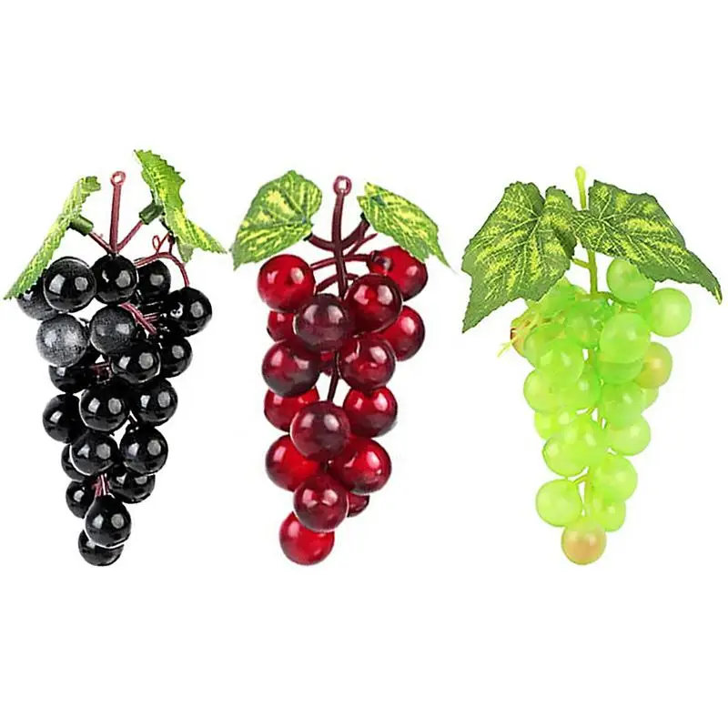 Realistic Artificial Grapes simulated grapes Natural Fake Grape Bundles artificial fruit props Home Wedding Table Decoration