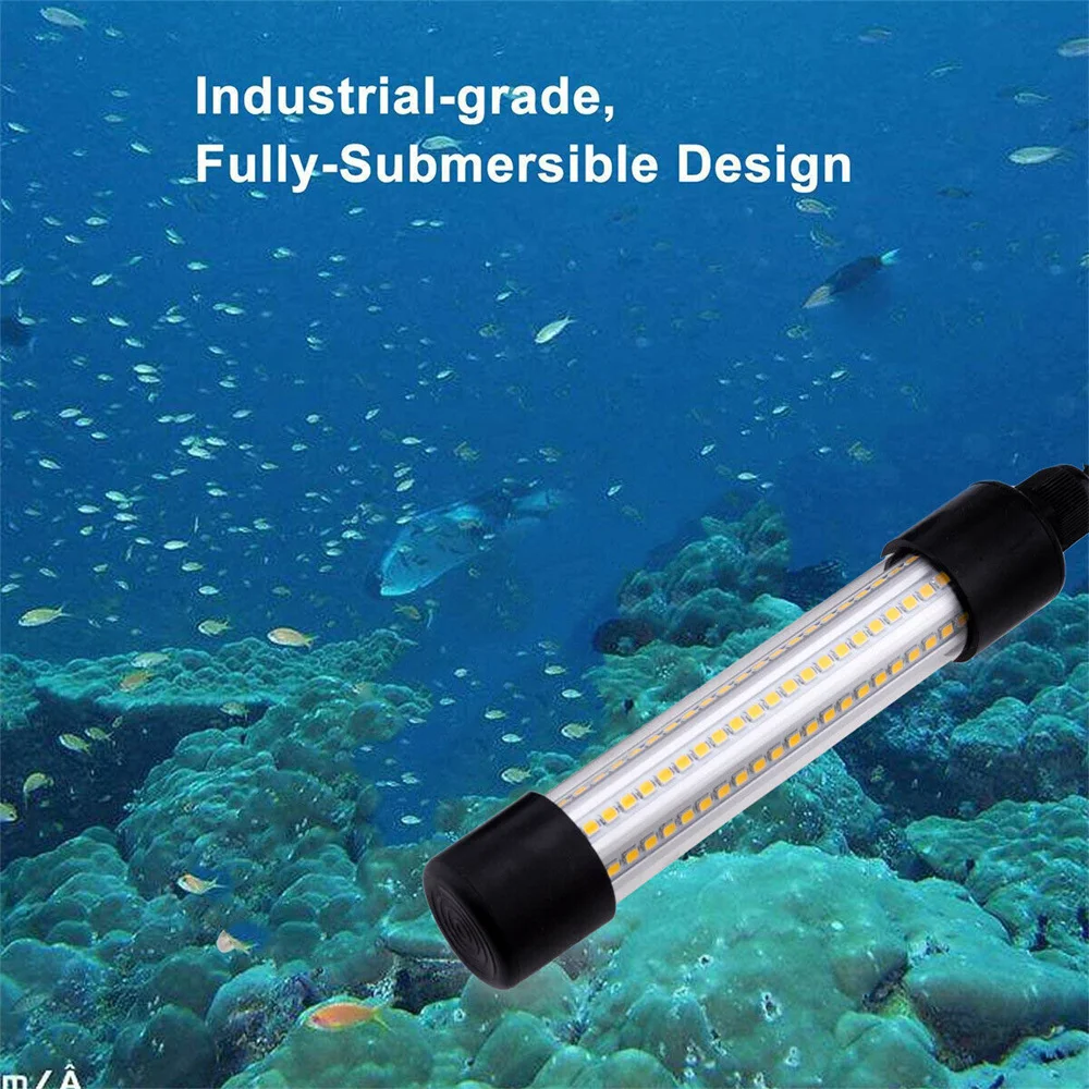 Submersible Light 12V LED Fishing Light 126Pcs 2835 SMD Waterproof Lures Fish Finder Lamp Attracting Bait Underwater Fishing Light