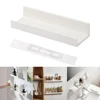 Bathroom Shelf No Drill Organizer Shower Storage Rack White Corner Shelves Wall Mounted ABS Toilet Shampoo Holder For Kitchen 1