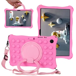 Versatile Protective Tablet Case Cover - S9 SM - X710 SM - X716 (Pink Strap - Pen)