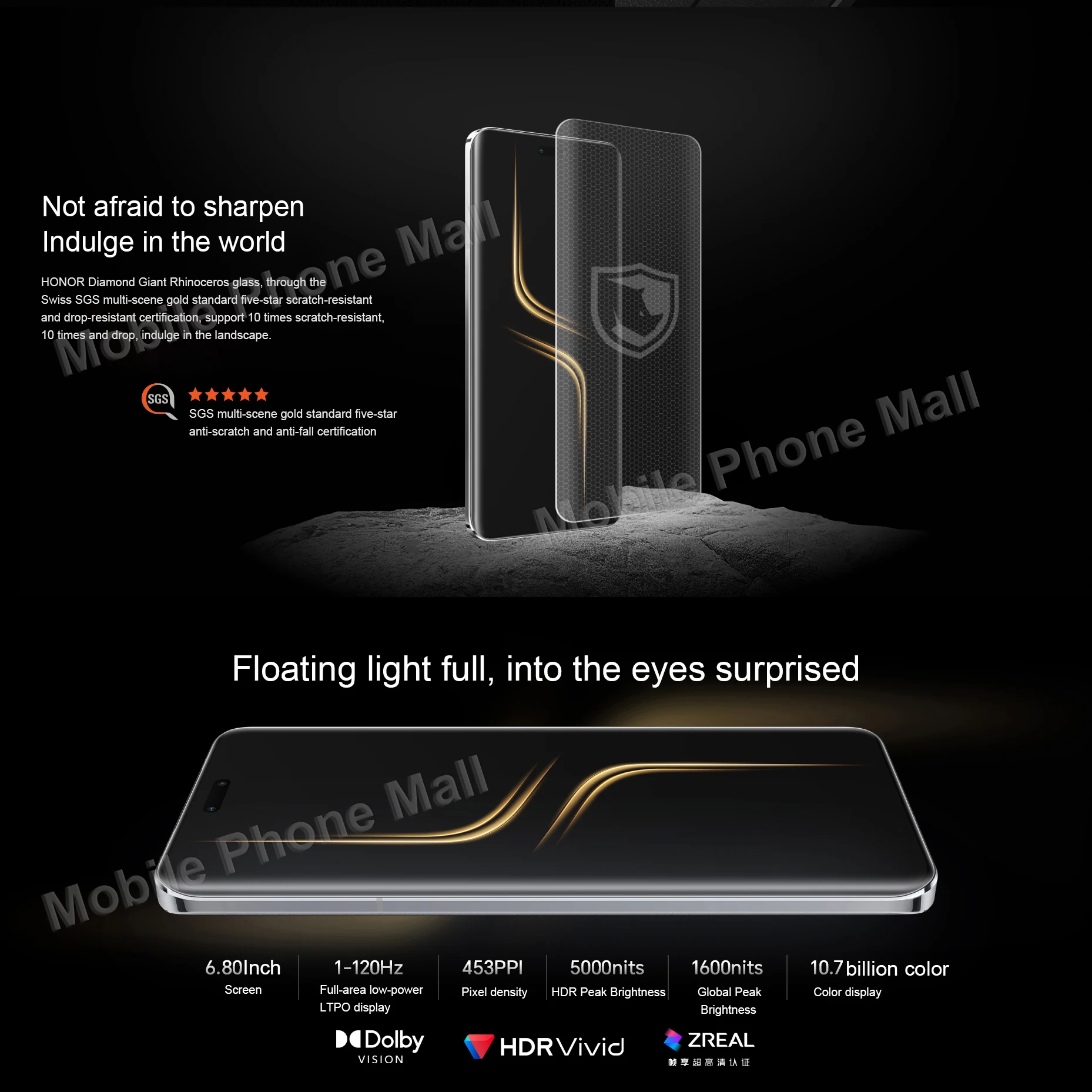 Original Honor Magic 6 Ultimate 5G Phone 6.8 inches 120Hz Screen Snapdragon 8 Gen 3 Camera 180MP Battery 5600mAh GMS Smartphone