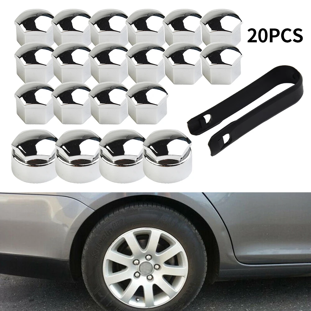 

Replacement Nut Cap Wheel Bolts Wheel Set 100% Brand New 20x 17mm ABS Plastic Chrome Easy To Fit For Any Car High Quality