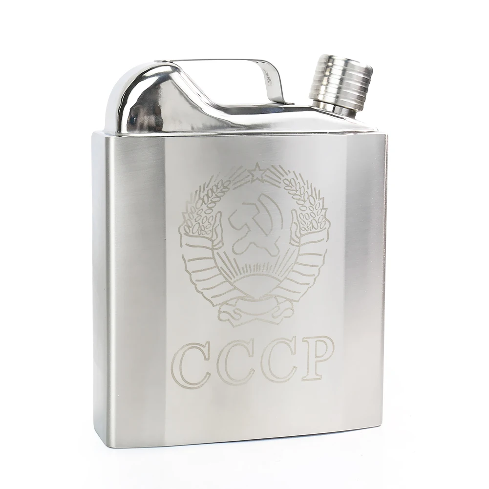 

1 PC Stainless Steel Flagon CCCP Party Emblem Logo Home Outdoor Portable Thickened Kettle Kitchen Drinking Tools