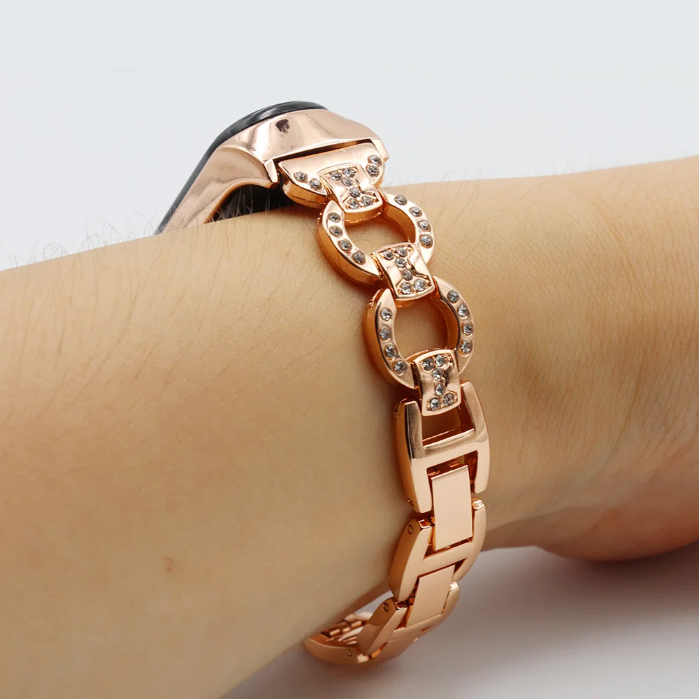 Elegant Metal Link Wristband Strap - Bling Smartwatch Accessory Bracelet Replacement