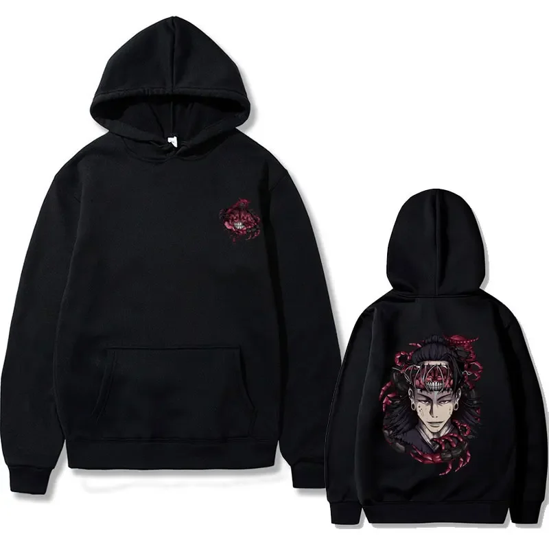 

Anime Jujutsu Kaisen Geto Suguru Brain Flower Double Sided Print Hoodie Male Fleece Loose Hoodies Male Clothing Manga Sweatshirt