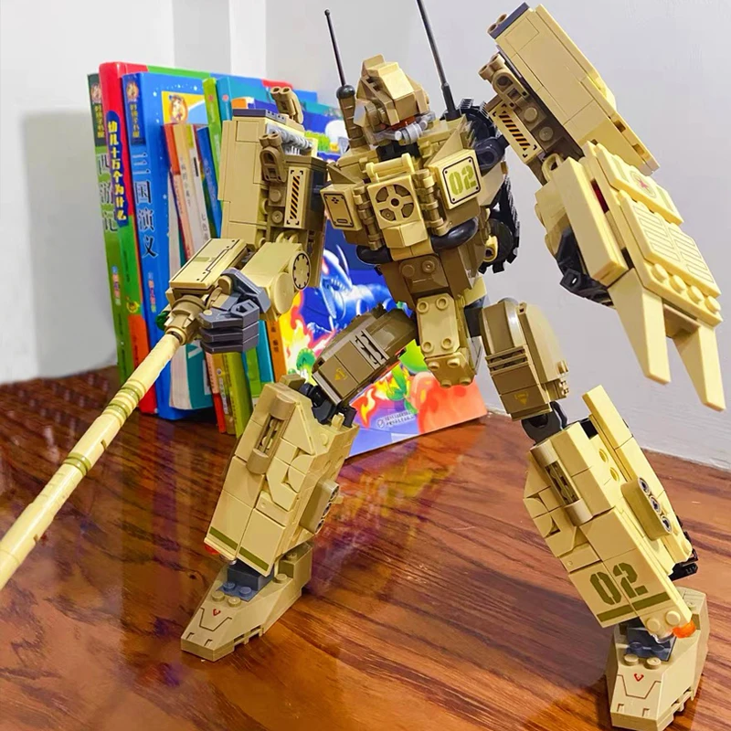 2-In-1 Military War Robots Building Block Transformation Tank Mech Mattoni Modulari Ww2 Soldier Arma Toys For Kid Gift Moc