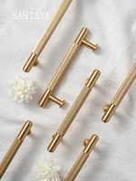 Santaya มือจับตู้ครัวแบบมีลายขัดเงา มือจับตู้ลิ้นชักตู้เสื้อผ้า มือจับตู้ครัวแบบมีลายขัดเงา ด้ามจับยาว 500 มม. ยาว 20 นิ้ว 2