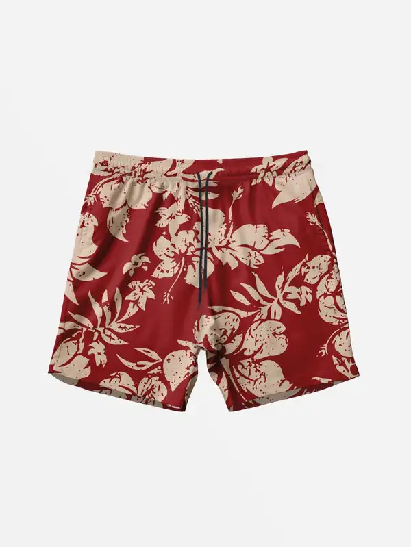 Men's Hawaiian Swim Trunks 3D Fashion Floral Print Beach Shorts Quick Dry Outdoor Leisure Sports Shorts Fashion Men's Shorts — view 2