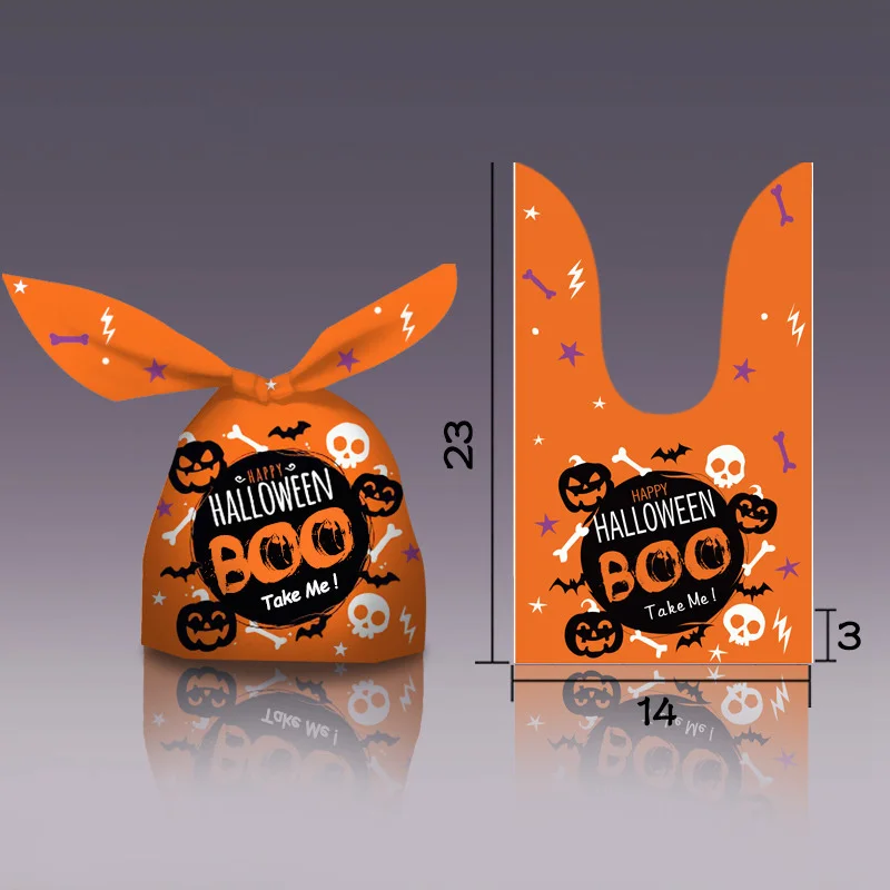 10/20 stücke Halloween Candy Taschen Kaninchen Ohr Kunststoff Tasche Für Kinder Geschenk Kekse Cookies Dessert DIY Verpackung Liefert backen Decor – Detail 6