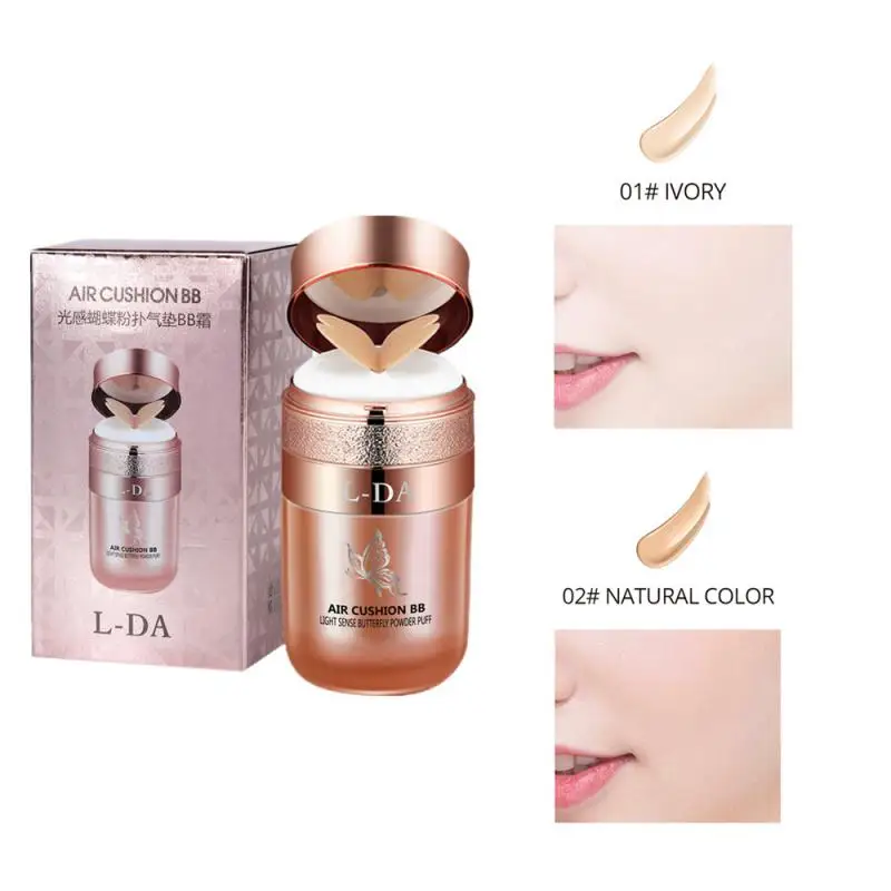 

L-DA Butterfly Air Cushion BB CC Creams Natural Concealer Moisturizing Isolating Covering Beauty Cosmetics Hydrating Oil-control