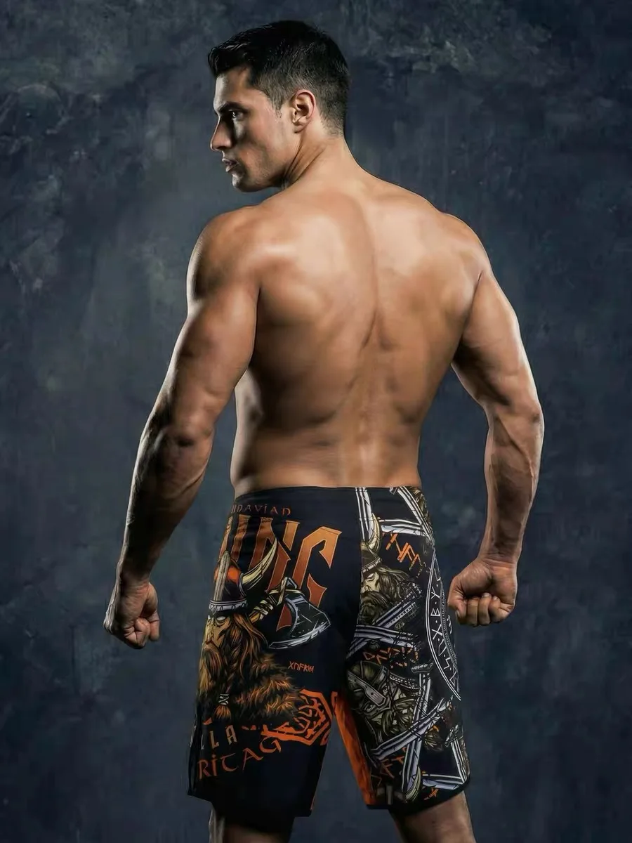 프로 남성 MMA 파이팅 반바지 무에타이 킥복싱 반바지 경량 BJJ 그래플링 반바지 내구성 있는 복싱 트레이닝 트렁크