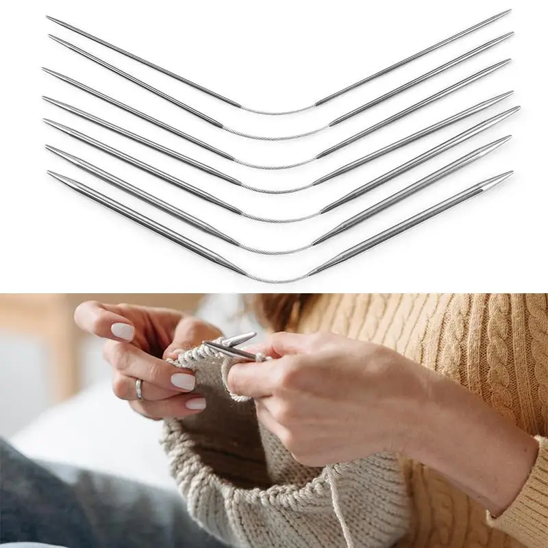 3pcs /Set Circular Knit Needles Knitting Metal Cable Circular Knitting