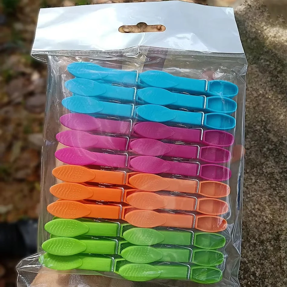 Clothes Pegs for Washing Line Strong Grip Plastic Clothes Clips Home Laundry Windproof 48/24Pcs
