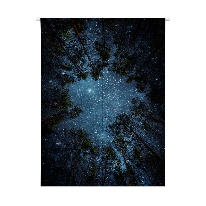 

European and American Forest Starry Plant Door Curtain Feng Shui Half Curtain Partition Entrance Curtain Noren