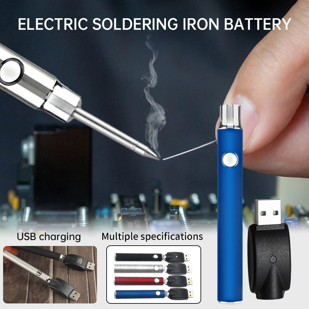 900mah 510 Thread Battery Cart Pen Adjustable Voltage Smart Power Pen Compatible With Cartridge, Mini Soldering Iron Kit USB