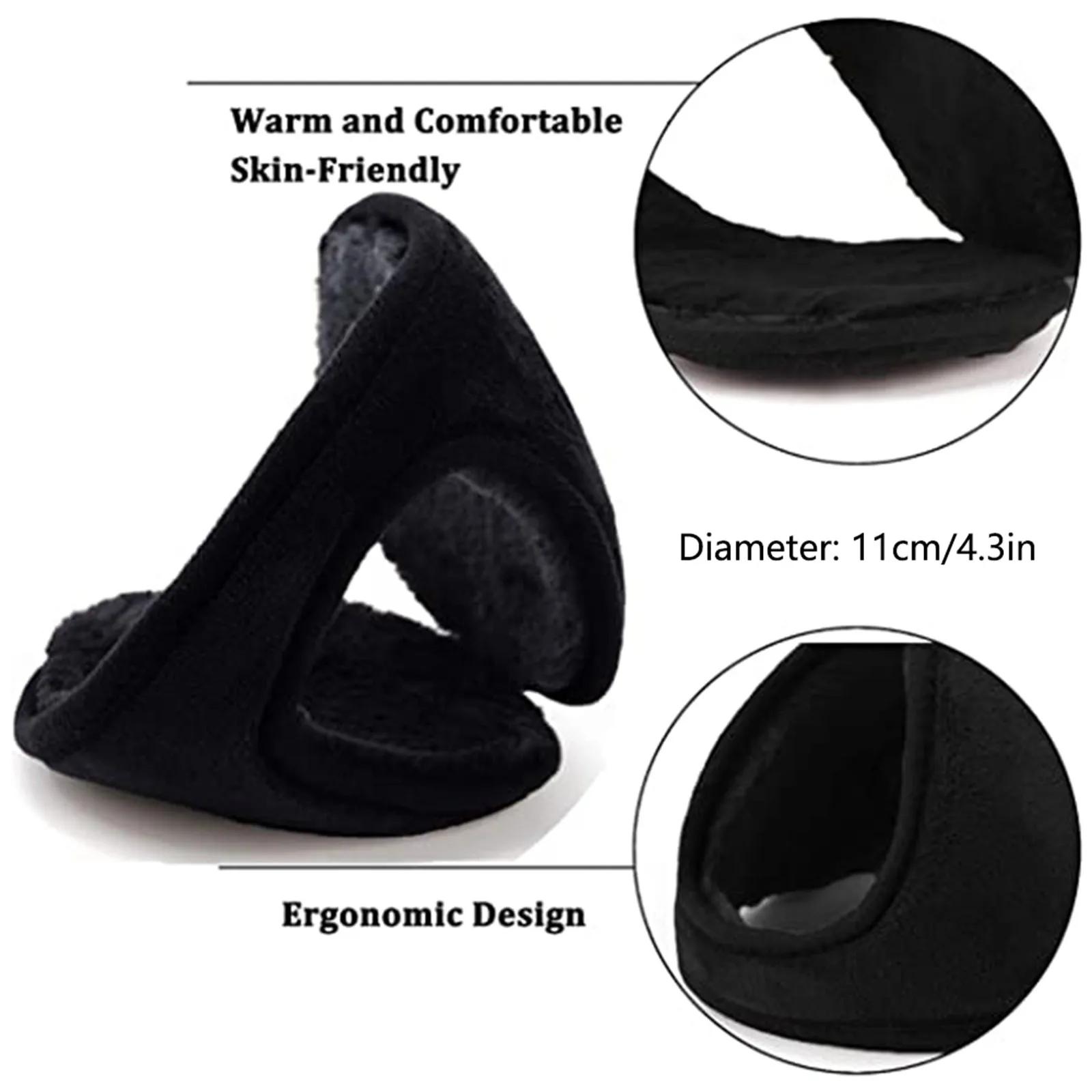 Windproof Earmuffs Men Women's Ear Warm Protector Thicken Plush Winter Warm Fleece Earmuff Outdoor Cycling Warmer Soft Ear Muffs