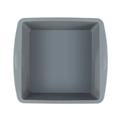 Silicone Square Cake Mold for Easy Baking and Pastry Creation (Gray)