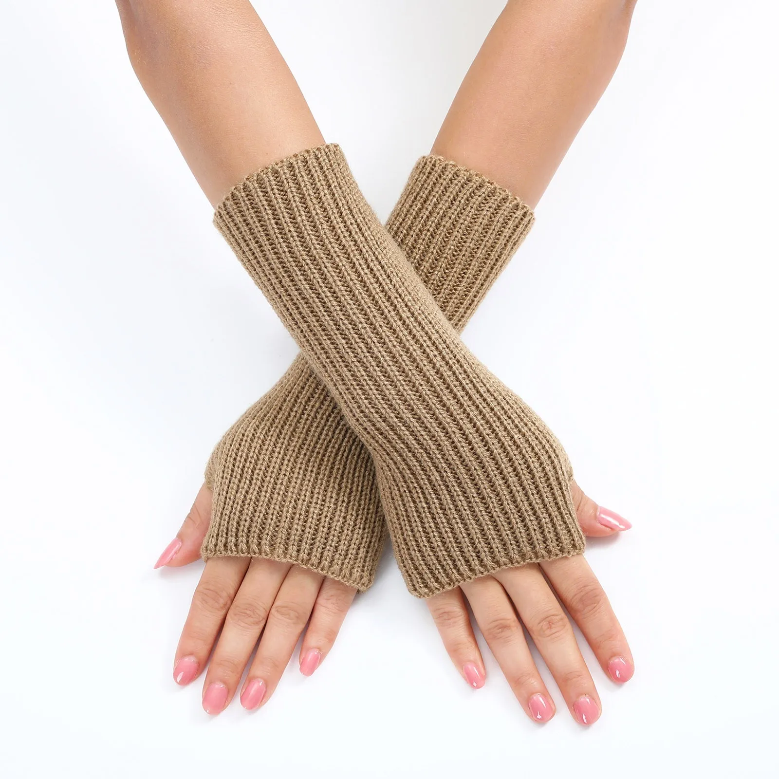 Fingerless Gloves Women Mittens Winter Hand Warmer Knitted Arm Sleeve Half Finger Glove Ladies Punk Gothic Glove перчатки fleece fingerless gloves fingerless gloves half finger gloves winter gloves