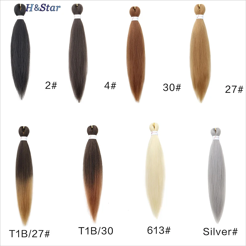 H&STAR 20Inch Ombre Synthetic EZ Braids Crochet Hair  Pre Stretched Twist Braiding Hair Extensions For Women Wholesale