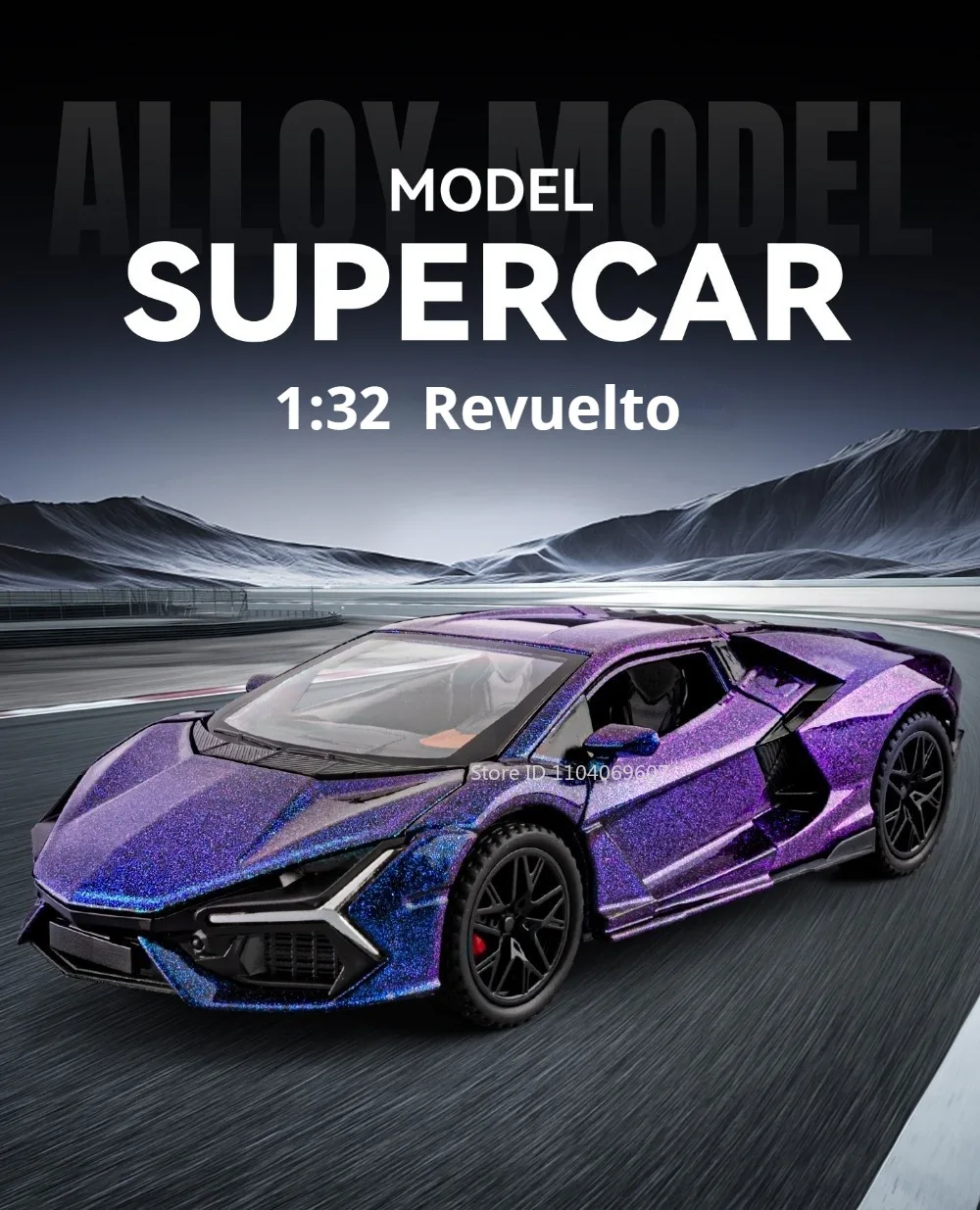 1:32 MC20 Lambor Revuelto Legierung Diecast Modell Spielzeug Auto Türen Geöffnet mit Sound Licht Zurückziehen Miniatur Vechies Hause Dekoration – Detail 11