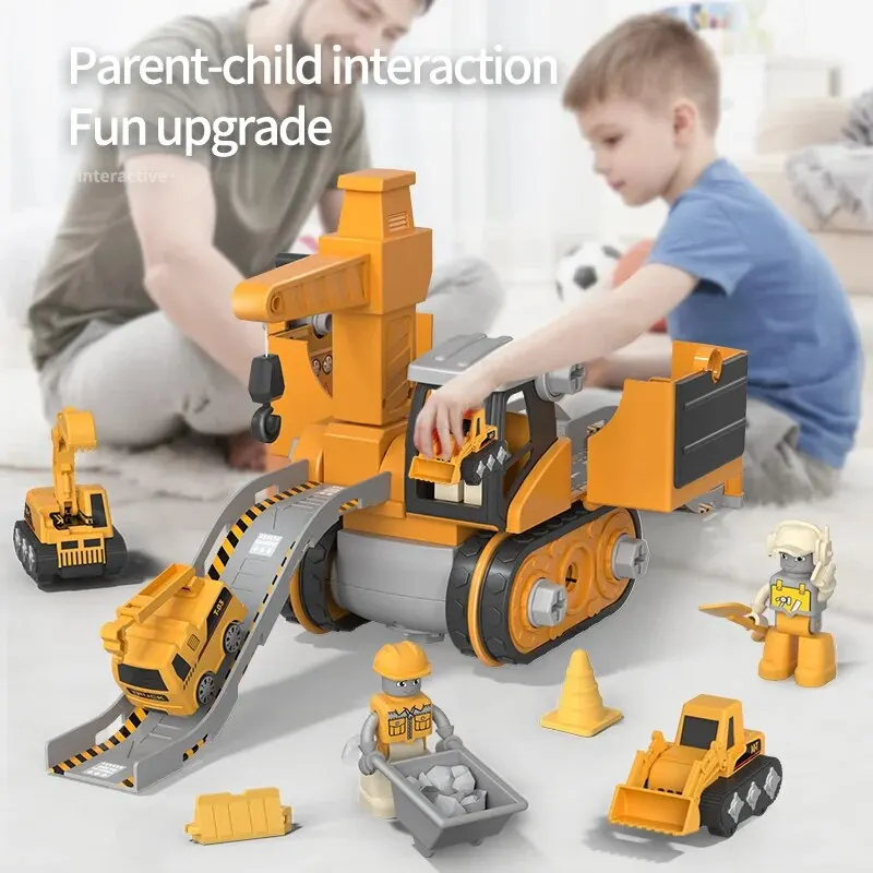 Take Apart Toy Construction Trucks with Electric Drill Construction Toy Set DIY Assembly Stem Toys Trucks for Boys Girls Gift kids repair toys plastic construction toys kids construction toys