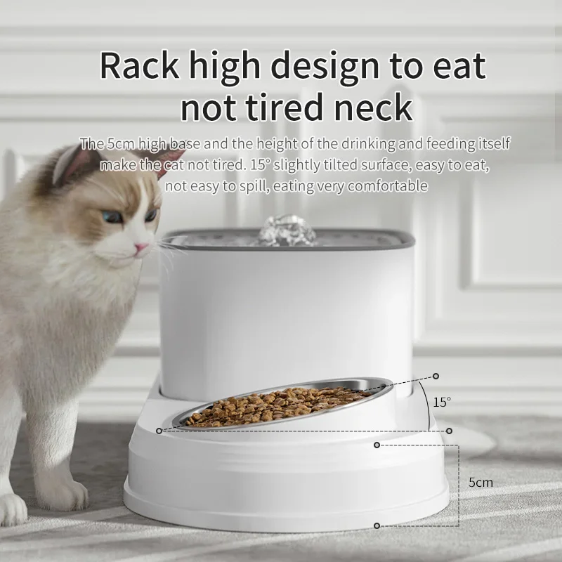 2in1 Cat Water Fountain Automatic Cats Drinker and Feeding Bowl 3L Recirculate Filtring Pet Cats Drinking Water Dispeneser 2in1 Cat Water Fountain Automatic Cats Drinker and Feeding Bowl 3L Recirculate Filtring Pet Cats Drinking Water Dispeneser