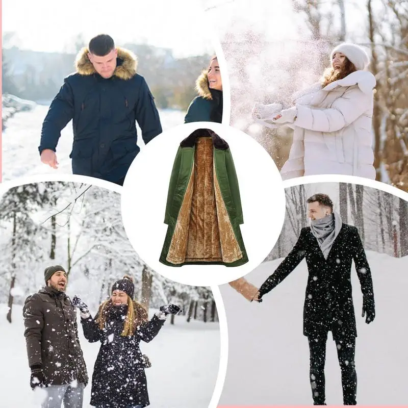 Green Cotton Coat Men's Winter Jacket Men's Winter Jacket Coat Windproof Cold Windproof Outdoor Cotton