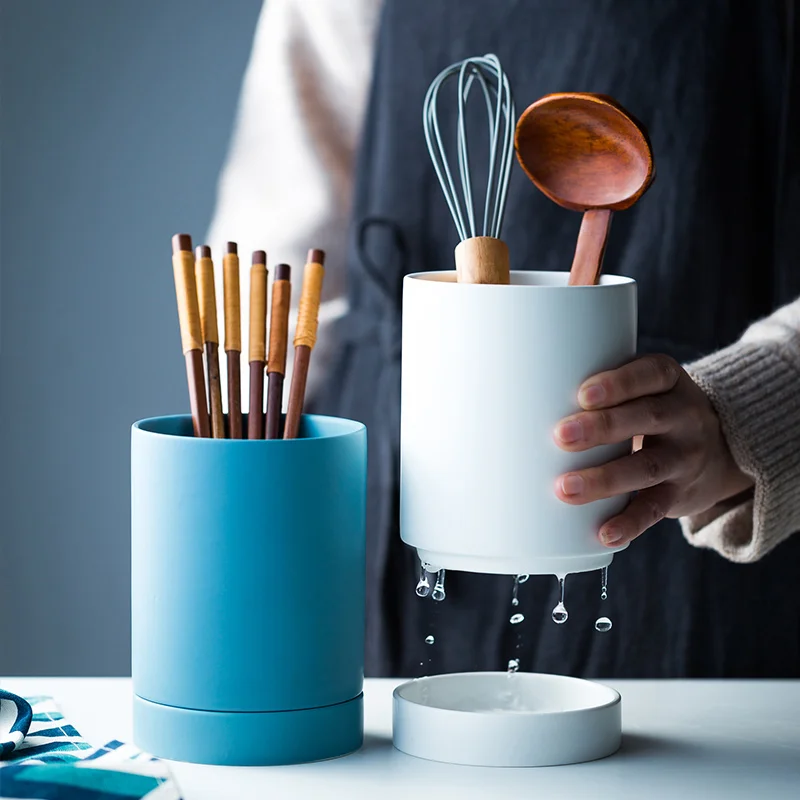 Ceramics Chopsticks Cage Multi-function Kitchen Cutlery Storage Rack Drain Rack for Kitchen Holder Save Space Organizer ZM1103 kitchen storage rack kitchen organizer rack