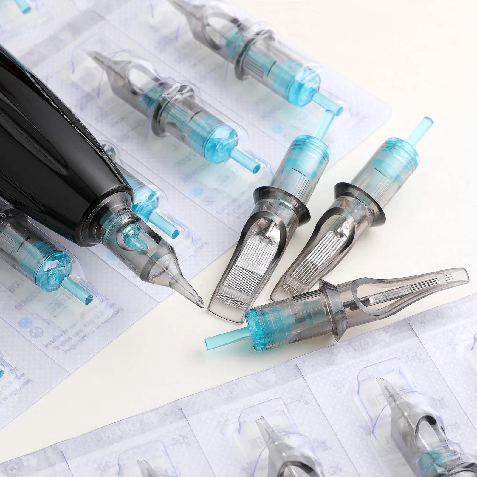STIGMA 50Pcs High Quality Tattoo Needle Cartridge RL 0.3/0.35MM Blue Disposable Professional Sterilized Safety Tattooing Supply 5