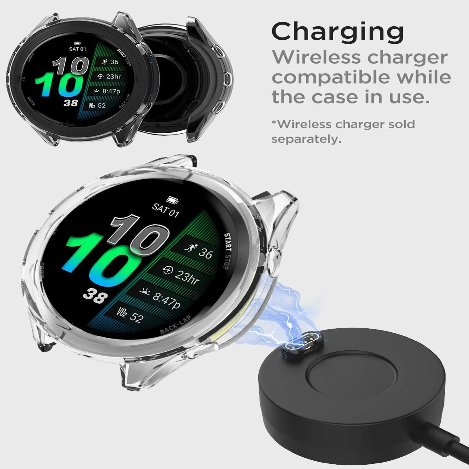 Premium Clear TPU Watch Case with Screen Protector