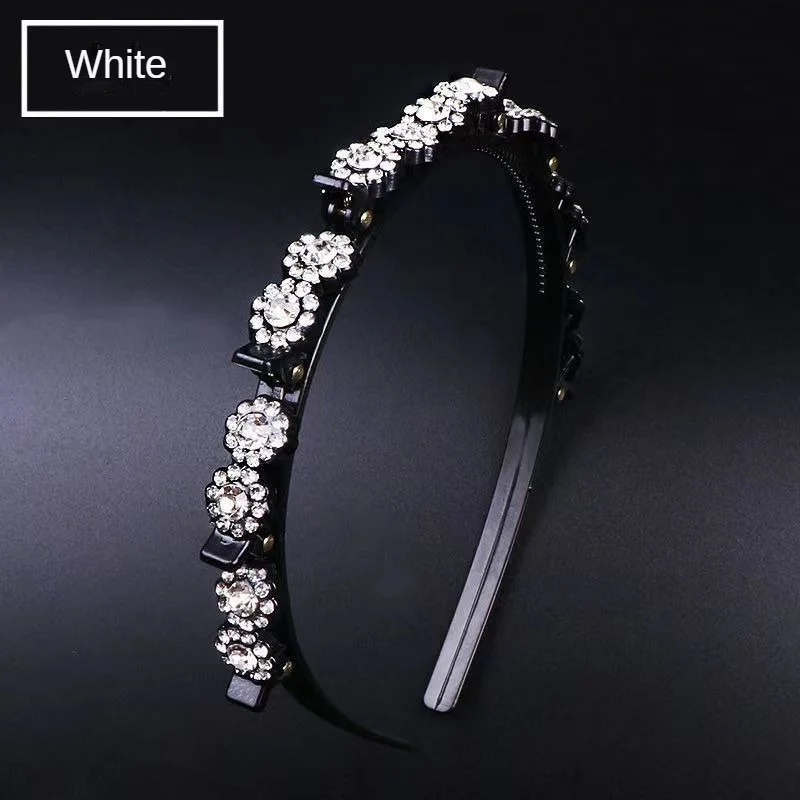 

Rhinestone Double Bangs Hairpin Hairband Hairstyle Hair Clips Hoop Headbands for Women Barrettes Hair Styler Pin Accessories