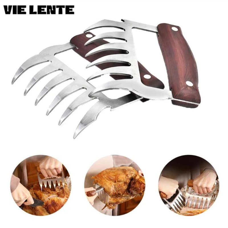 Kitchen Utensils Bear Claws Barbecue Fork Pull Shred Pork Shredde Manual Meat Clamp Roasting Fork Kitchen Tool Bbq Accessories